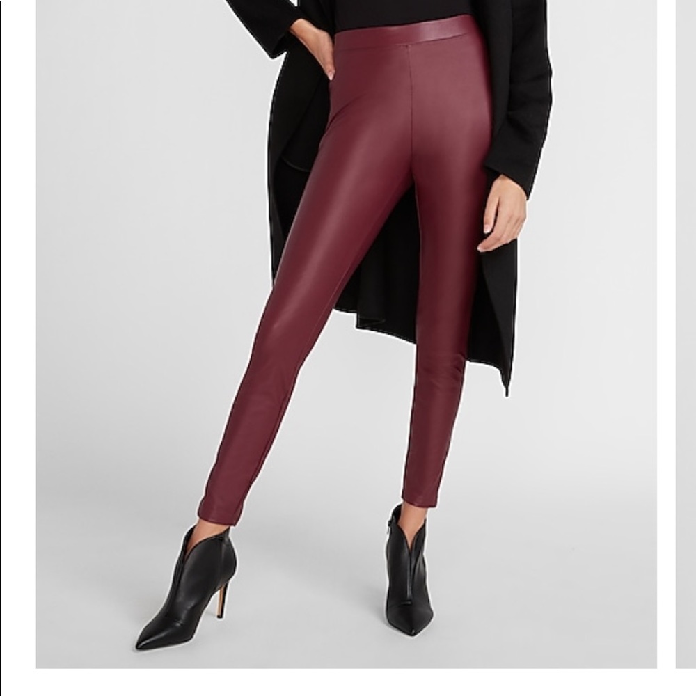 NWT Express High Waisted Vegan Leather Leggings